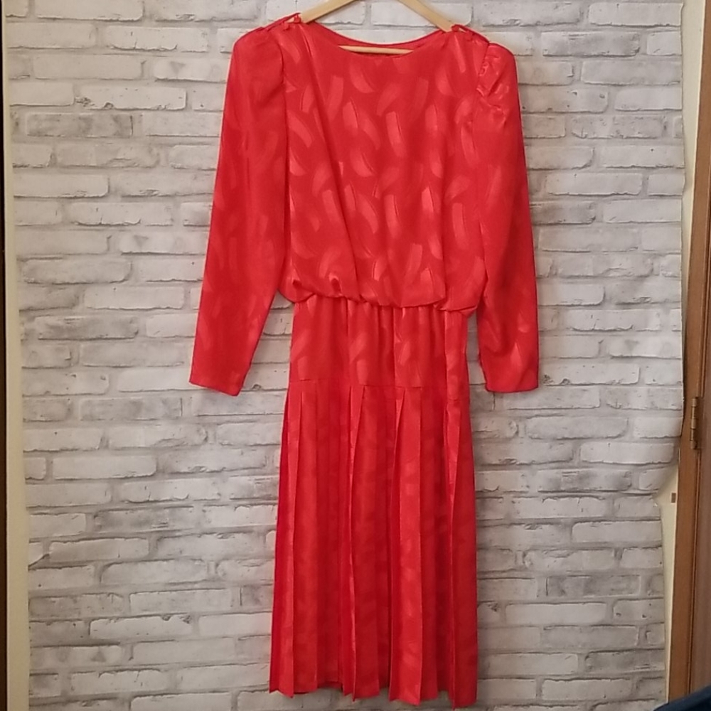 Vintage Diane Von Furstenburg 80's Red Power Dress
